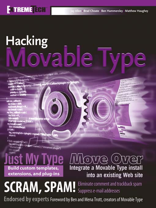 Title details for Hacking Movable Type by Jay Allen - Available